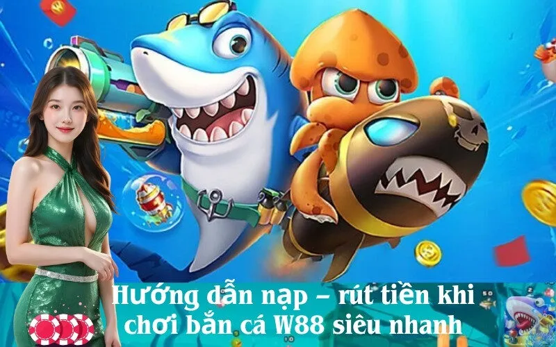Hướng dẫn nạp – rút tiền khi chơi bắn cá W88 siêu nhanh
